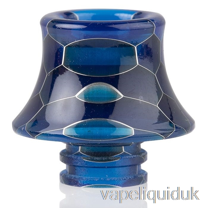 510 Cone Snake Skin Resin Drip Tip Dark Blue Vape Liquid